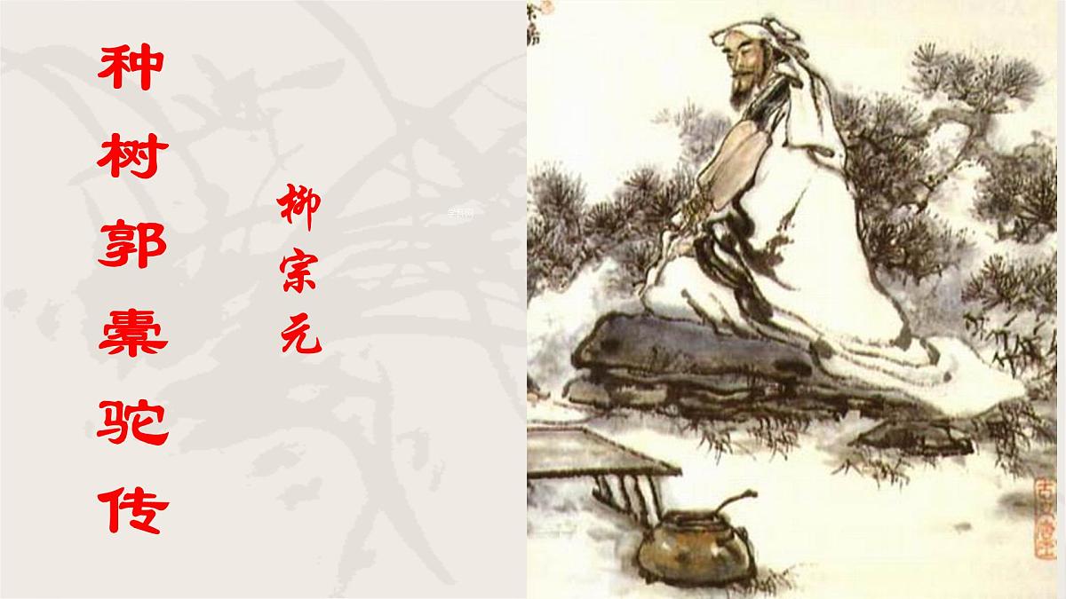 统编版高中语文选择性必修下册《种树郭橐驼传》课件第1页