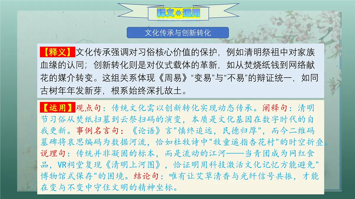 雨洇青简，云篆哀思 “清明节”习俗作文素材-备战2025年高考语文作文热点新闻素材积累解读与习作课件（全国通用）第5页