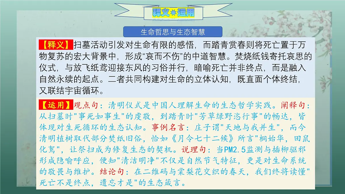 雨洇青简，云篆哀思 “清明节”习俗作文素材-备战2025年高考语文作文热点新闻素材积累解读与习作课件（全国通用）第6页