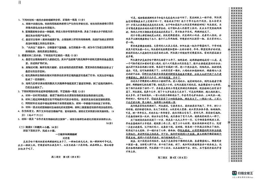 河南省南阳市2024-2025学年高二下学期4月期中考试语文试题（图片版，含答案）第2页