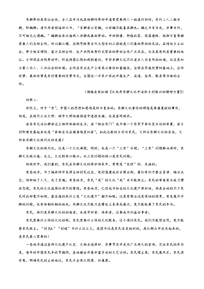 2025届山东省名校联盟高三二模语文试题（解析版）第2页