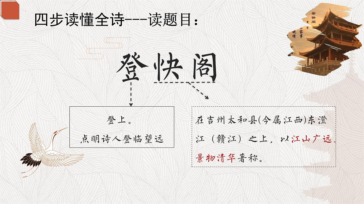 古诗词诵读《登快阁》课件 人教版高中语文选择性必修 下册第3页