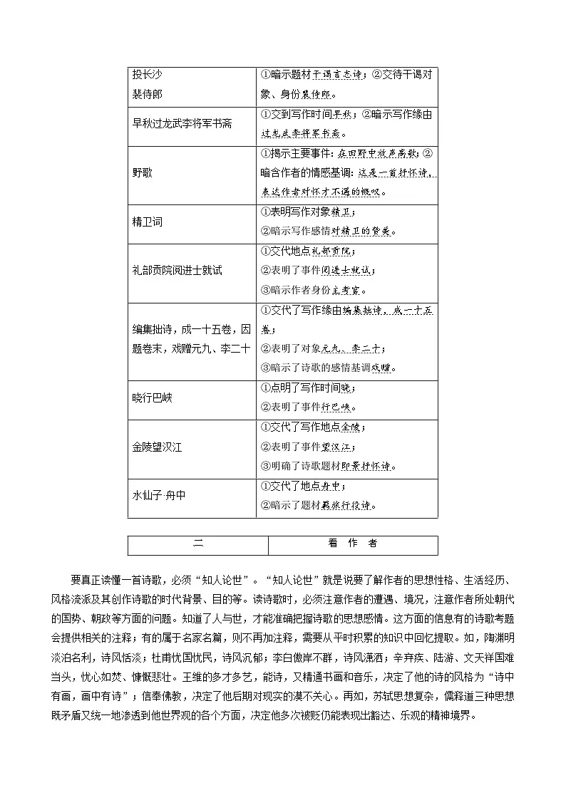 2025年高考语文（新高考专用）抢分秘籍古代诗歌鉴赏解题秘籍（教师版）第3页