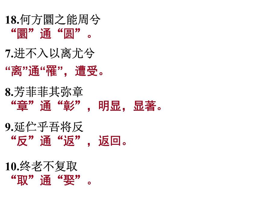 人教版高中语文必修下册文言知识复习课件第3页