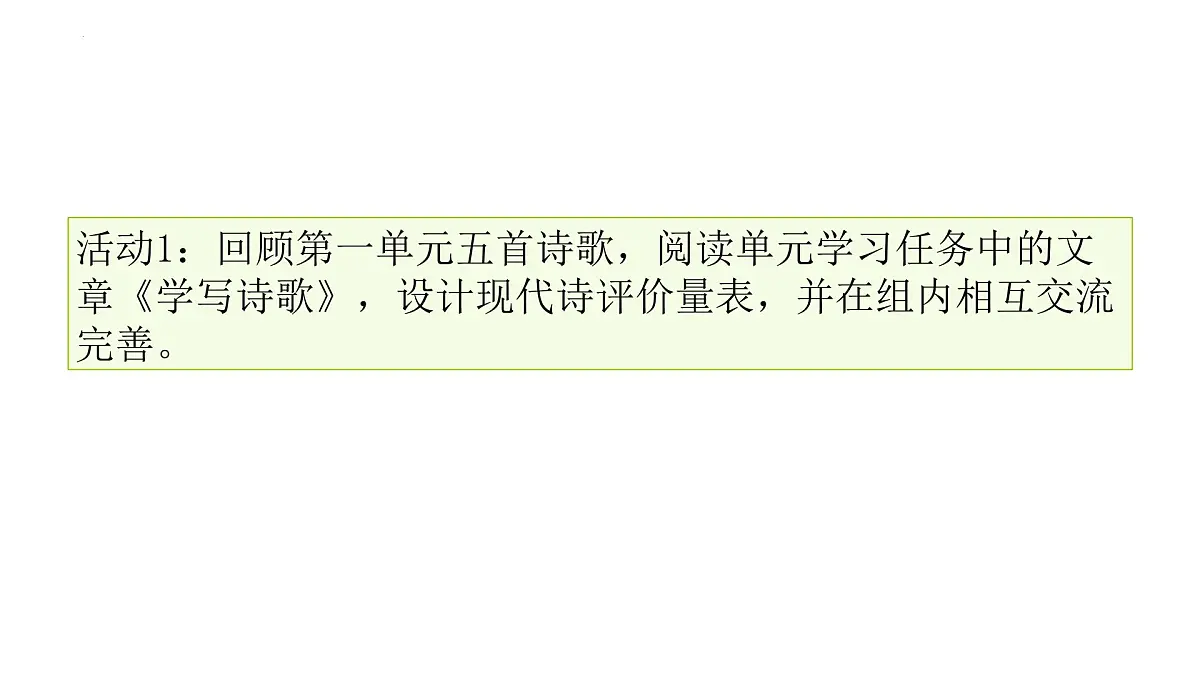 第一单元研习任务 学写诗歌，抒写青春-2024-2025学年高一语文大单元教学公开课精品讲堂（统编版必修上册）课件PPT第3页