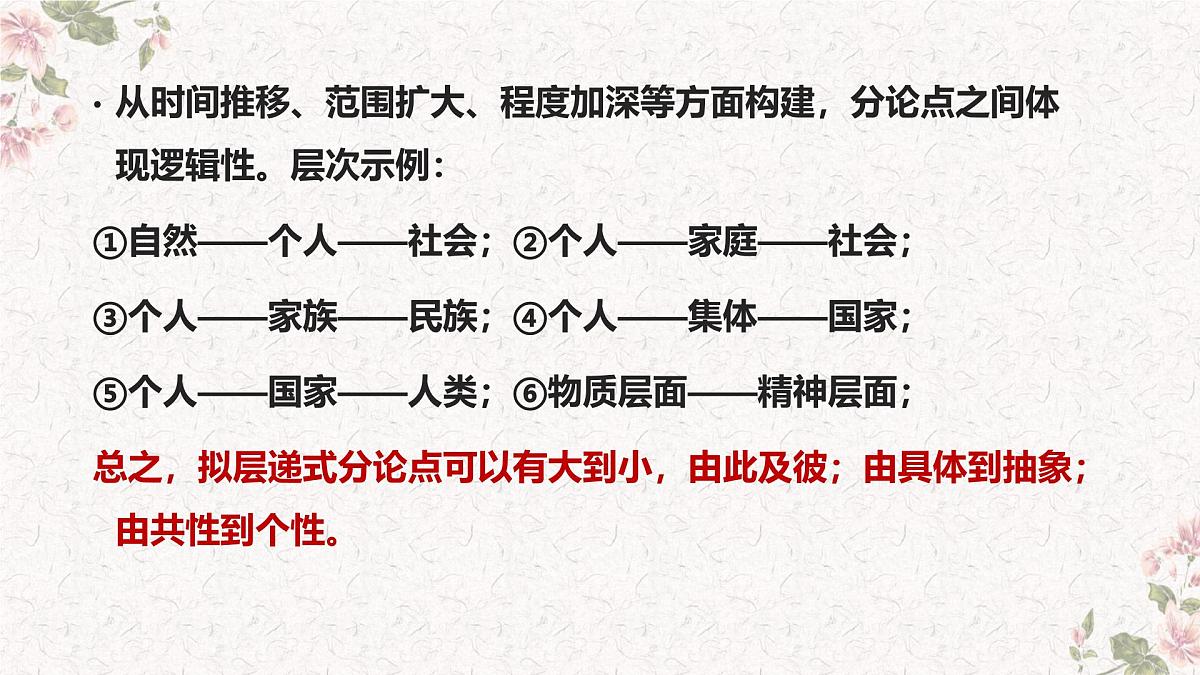 高考语文一轮复习课件：议论文结构之递进式第8页