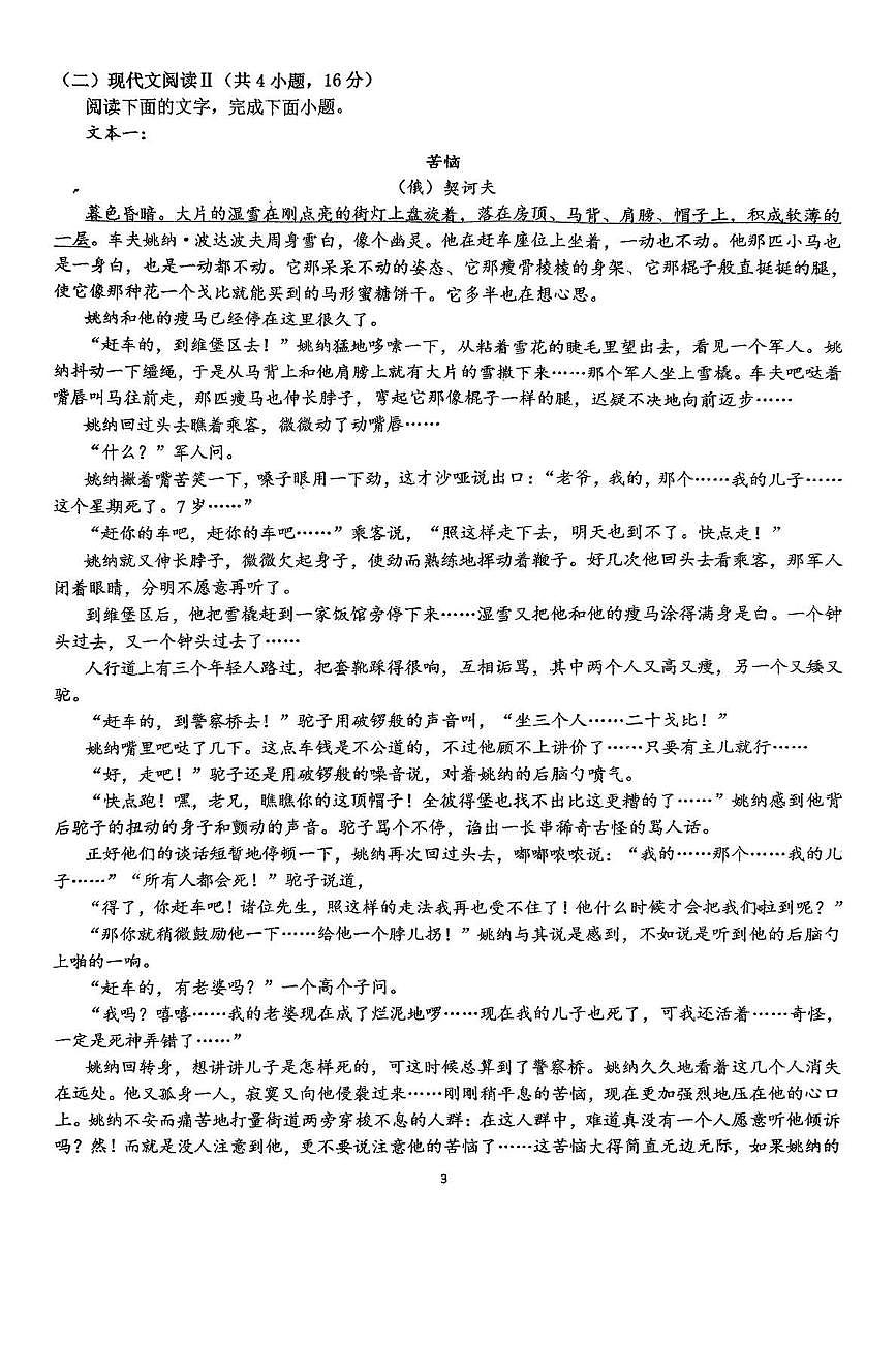 河南省南阳市方城县第一高级中学2024-2025学年高一下学期5月月考语文试题第3页