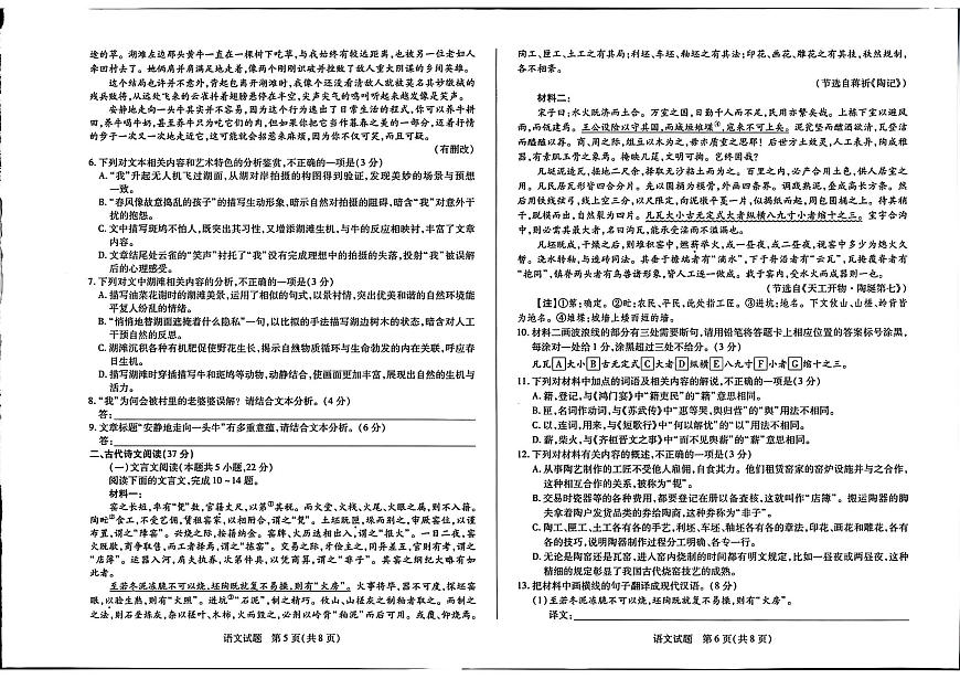 语文-2025届天一大联考高考模拟最后一卷试题及答案第3页