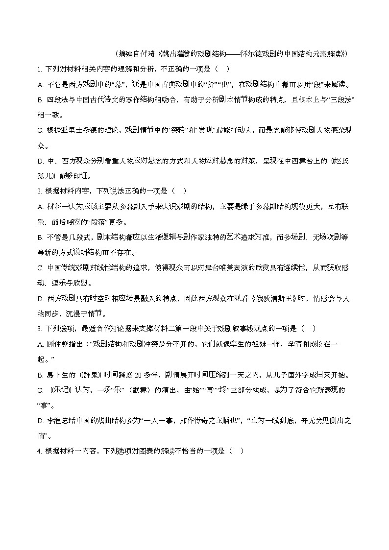 2024—2025学年广东茂名高一语文下册（7月）期末考试试卷【含答案】第3页