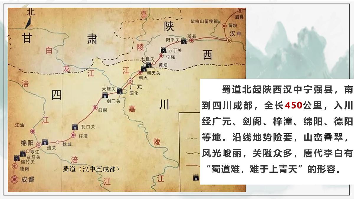 统编版高中语文选择性必修中册 3.1《蜀道难》课件第4页