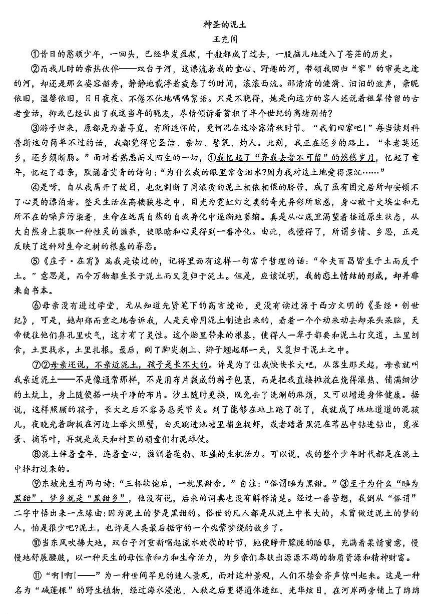 黑龙江省哈尔滨市第九中学校2024-2025学年高三下学期第五次模拟考试语文试题（高考模拟）第3页