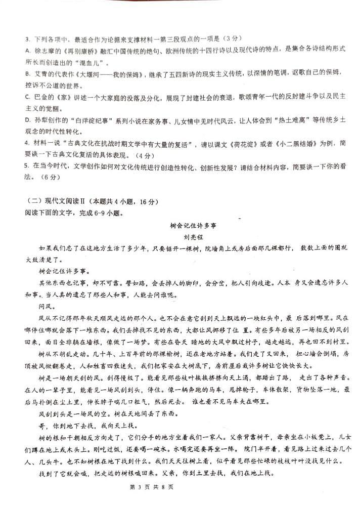 广东省汕头市潮阳一中明光学校2024-2025学年高二下学期5月月考语文试题第3页