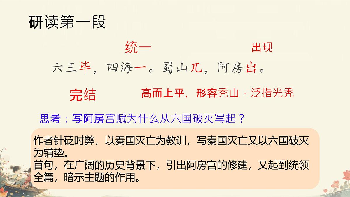 高中语文人教统编版 必修 下册 第八单元16.1 阿房宫赋 课件第6页