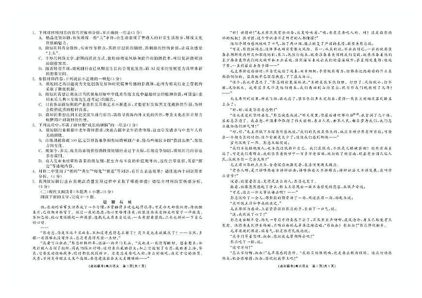 辽宁省点石联考2024—2025学年下学期高二年级6月份联合考试语文试卷（含答案）含答案解析第2页