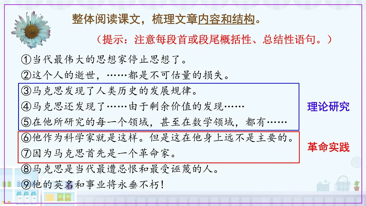 高中语文人教统编版必修 下册 第五单元10.2 在马克思墓前的讲话 课件第8页