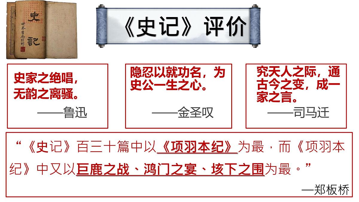 高中语文人教统编版必修 下册第一单元3 鸿门宴 课件第6页