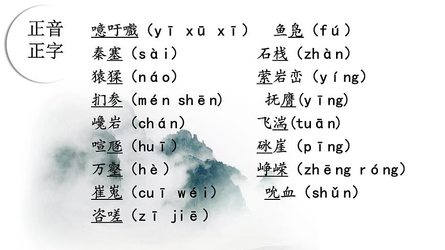 高中语文人教统编版选择性必修 下册第一单元3.1 蜀道难 课件第4页