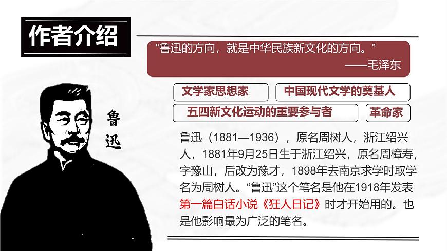 高中语文人教统编版选择性必修 下册第二单元5.1 阿Q正传（节选）课件第4页
