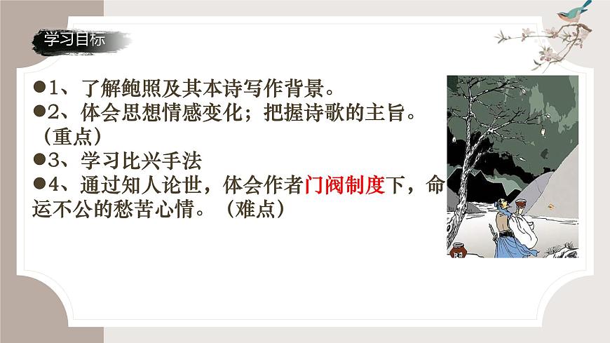 高中语文人教统编版选择性必修 下册 古诗词诵读拟行路难（其四）课件第3页