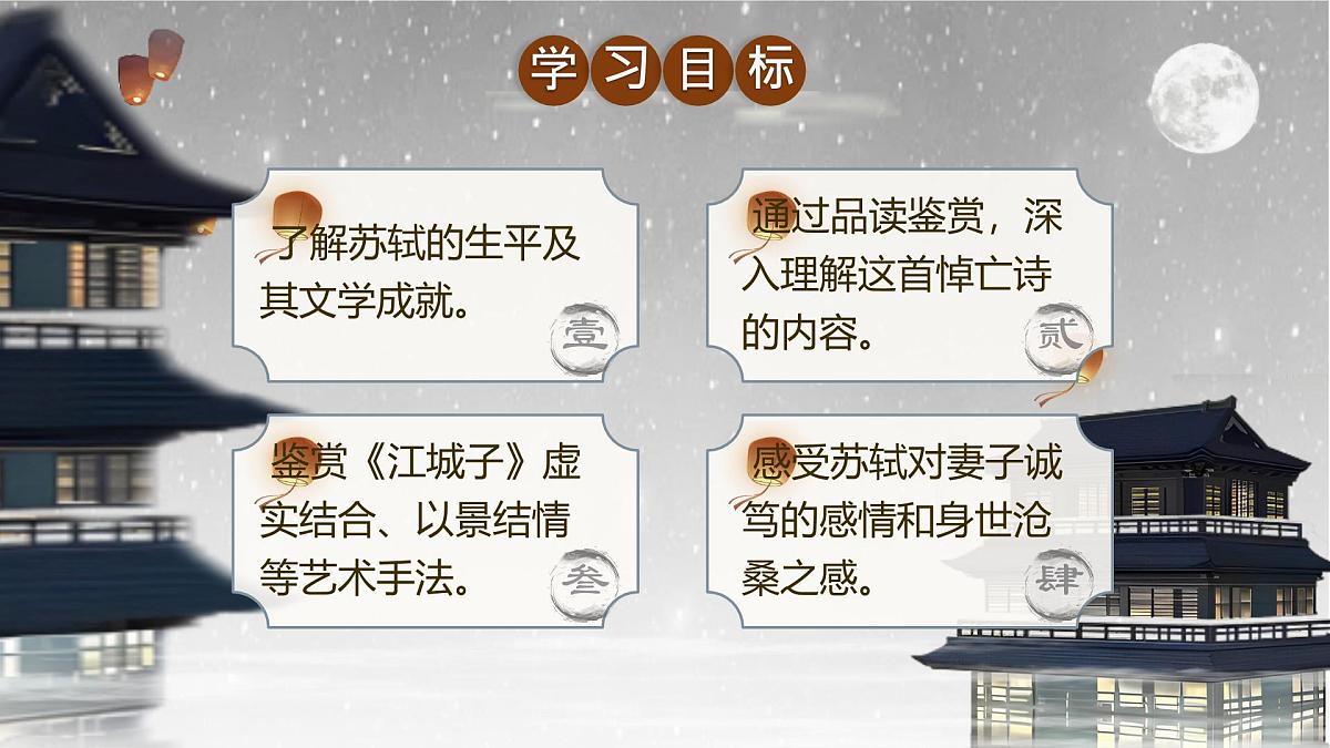 统编版高中语文选择性必修上册教学课件《古诗词诵读：江城子 乙卯正月二十日夜记梦》第2页