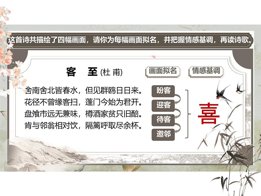 高中语文人教统编版选择性必修 下册古诗词诵读《客至》 课件第8页
