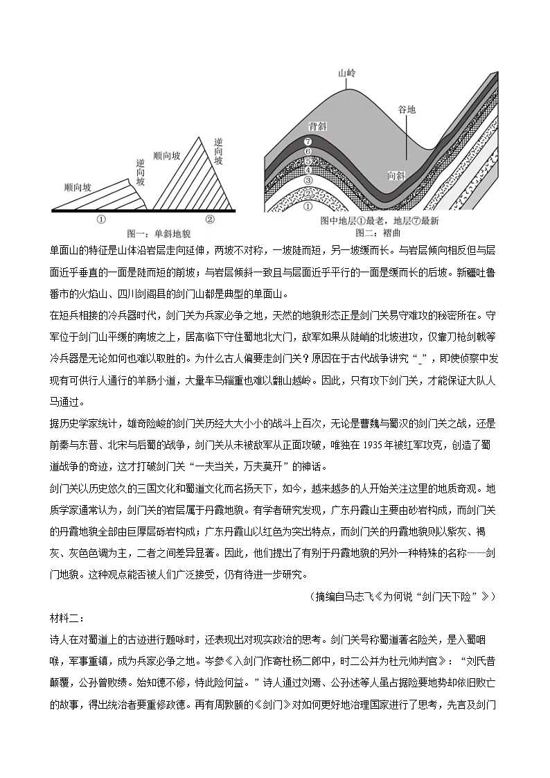 2025年四川省广元市高考语文模拟试卷第2页