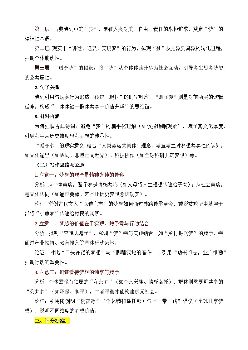 2025全国二卷作文标杆卷点评与升格突破-备战2026年高考语文写作技巧实战分析与素材讲练（全国通用）第2页