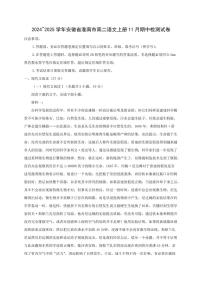2024~2025学年安徽省淮南市高二语文上册11月期中检测试卷[附解析]