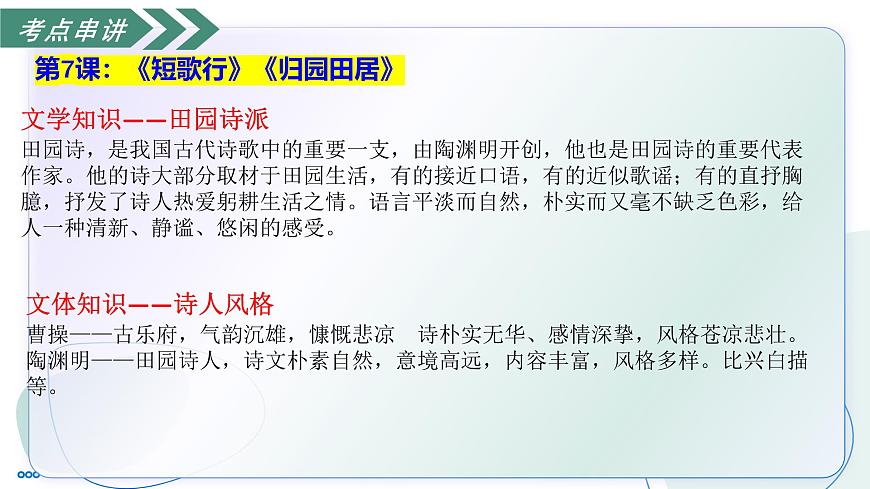 第三单元 生命的诗意（复习课件）-2025-2026学年高中语文必修上册（统编版）第6页