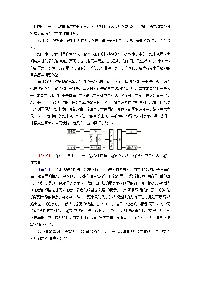 2026届高考语文一轮总复习提能训练练案43图表文转换第3页