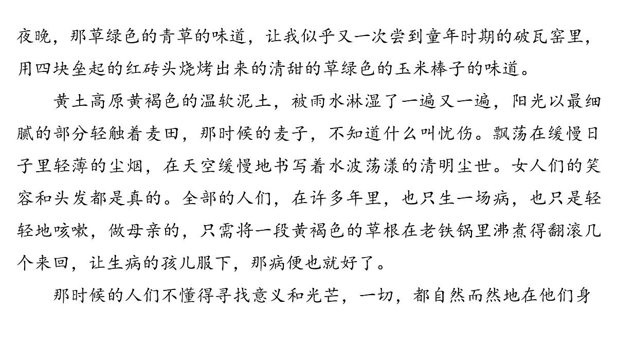 文学类文本阅读专题训练卷及答案解析（九）2026届高考第一轮总复习语文人教版课件PPT第4页