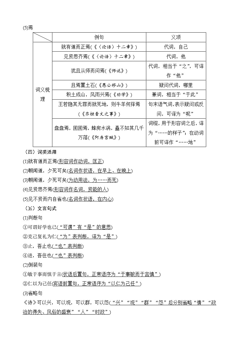 2025-2026学年高中语文高二上学期选必上第二单元知识清单第3页