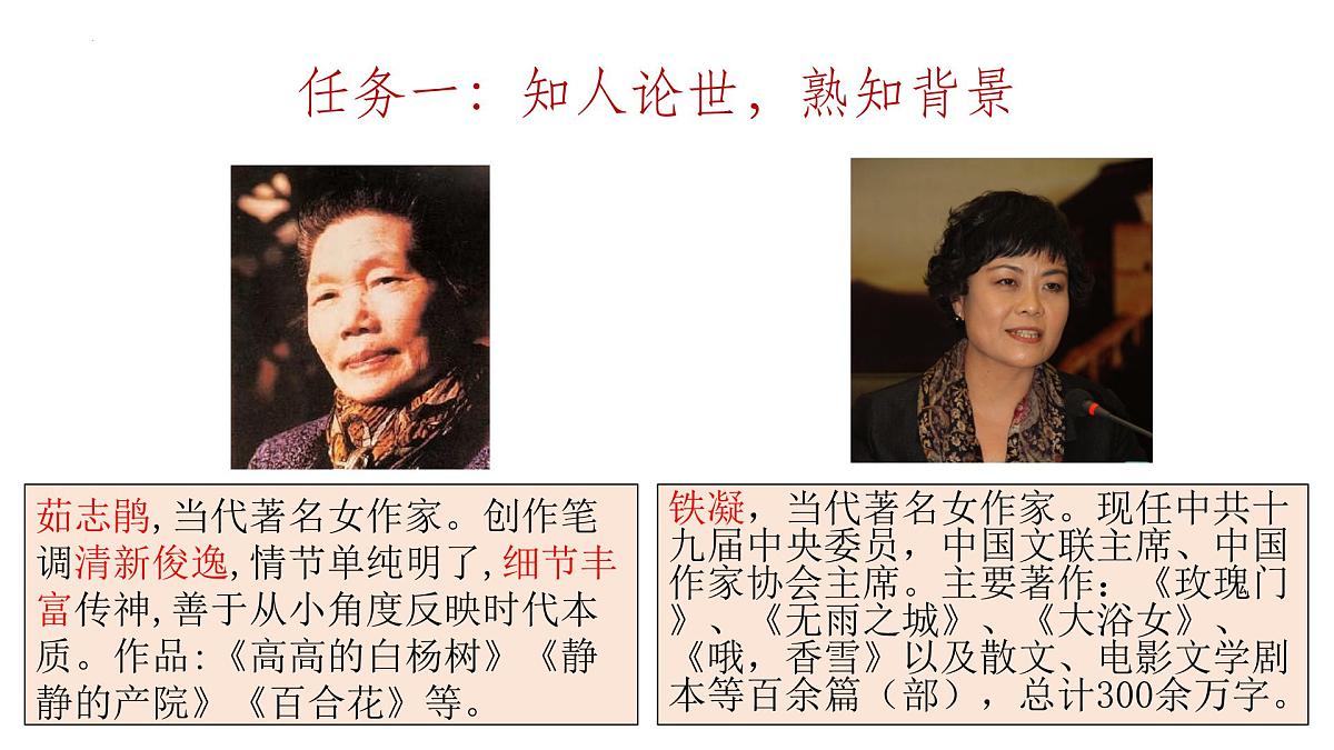 统编版高中语文必修上3.《百合花》《哦，香雪》任务式课件册第2页