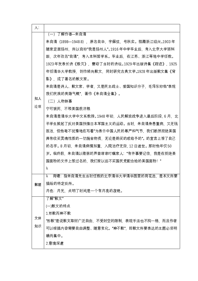 14 《荷塘月色》教学设计第2页