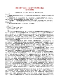 湖北省咸宁市2024_2025学年高二语文下学期期末考试