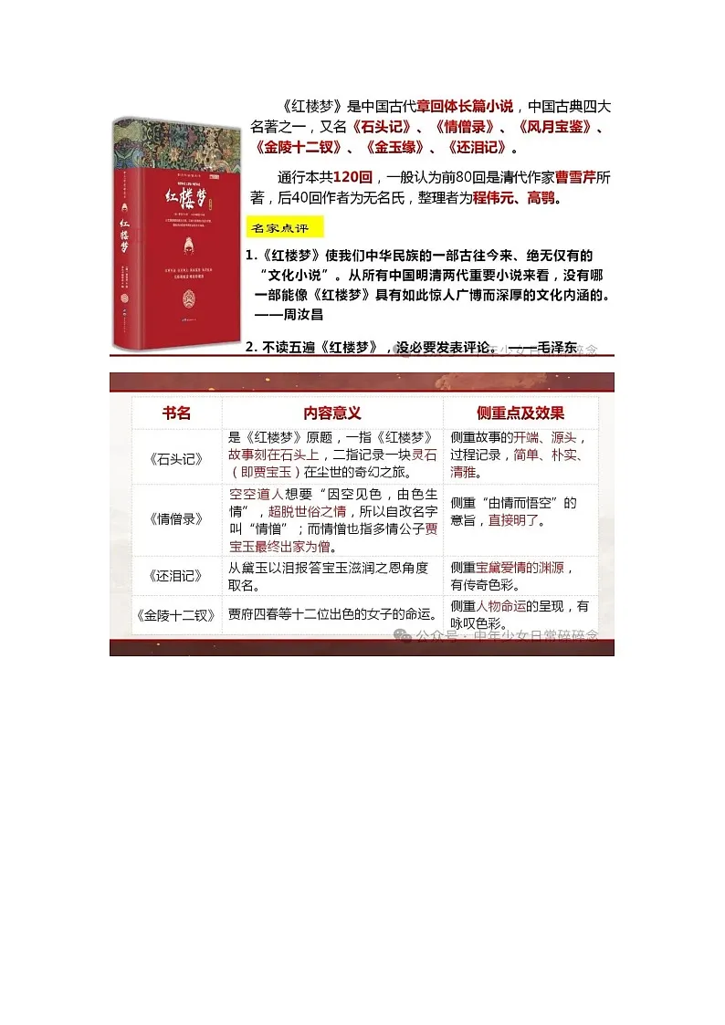 1《红楼梦》整本书阅读核心知识点整理第3页