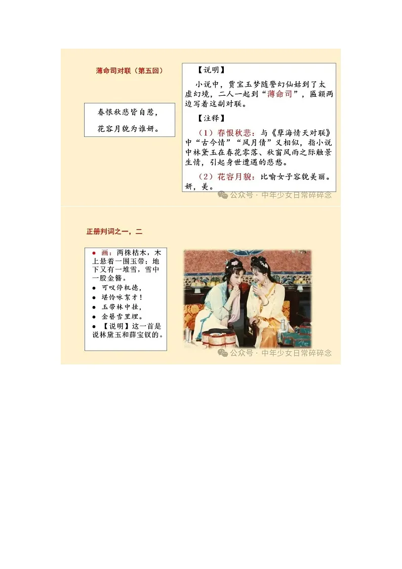 2《红楼梦》人物判词及理解第3页