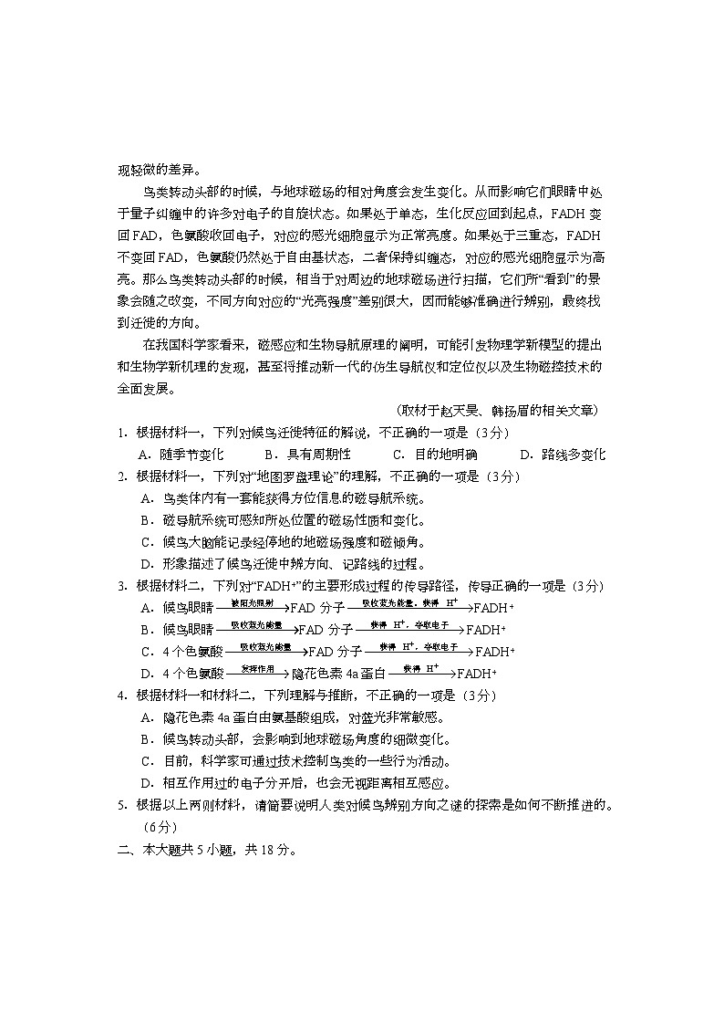 北京市部分区、校2024-2025学年高三上学期期中语文试卷(含答案)第3页