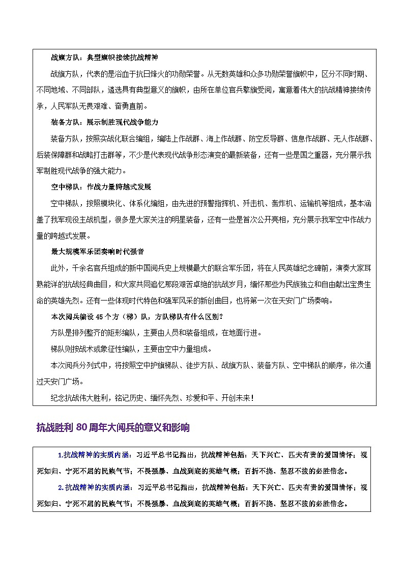 热点话题41：抗战胜利80周年大阅兵作文素材专题-2026年高考语文作文热点话题素材积累与实战训练（全国通用）第3页