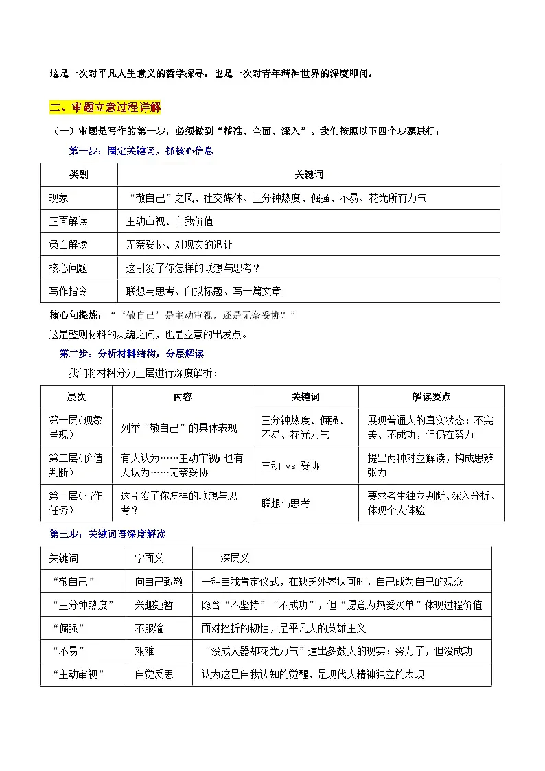 广东“六校联盟”2026届高三年级第二次联考“敬自己，然后成为自己”-2026年高考语文各地名校模考卷作文导写讲练第2页