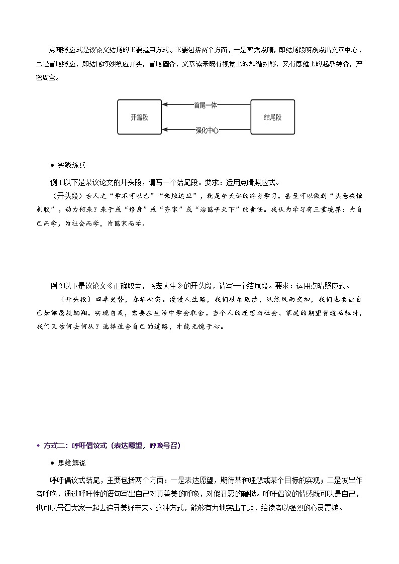 专题18   结尾段  （讲义）（全国通用）（原卷版）-2026年高考语文一轮复习议论文写作第3页