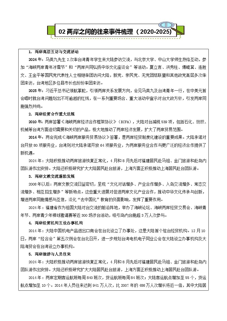 热点话题53：归家APP引发两岸热议——两岸交流的桥梁与认知作战的挑战-2026年高考语文作文热点话题素材讲练（全国通用）第2页