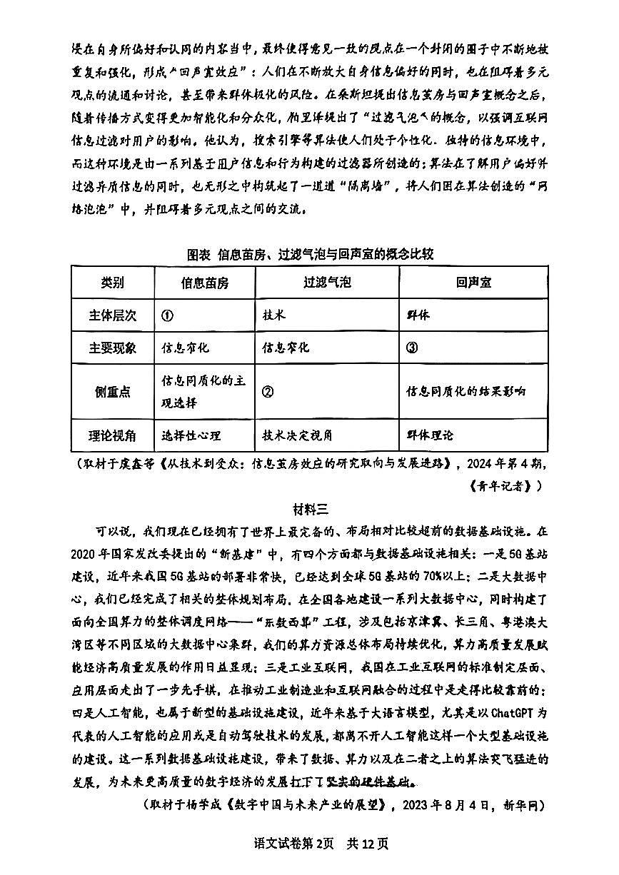 2025北京一零一中高二（上）期中语文试卷第2页