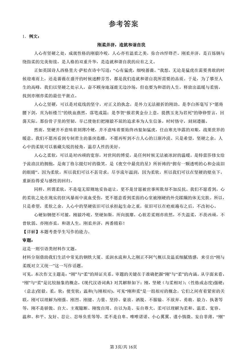 2023-2025北京重点校高二（下）期中语文汇编：材料作文第3页