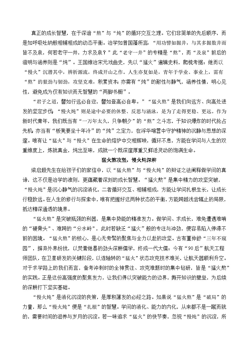 二元思辨作文12月精选 （真题呈现 审题指导 立意参考 高分范文）-2026届高考语文作文细化分类讲练（全国通用）第3页