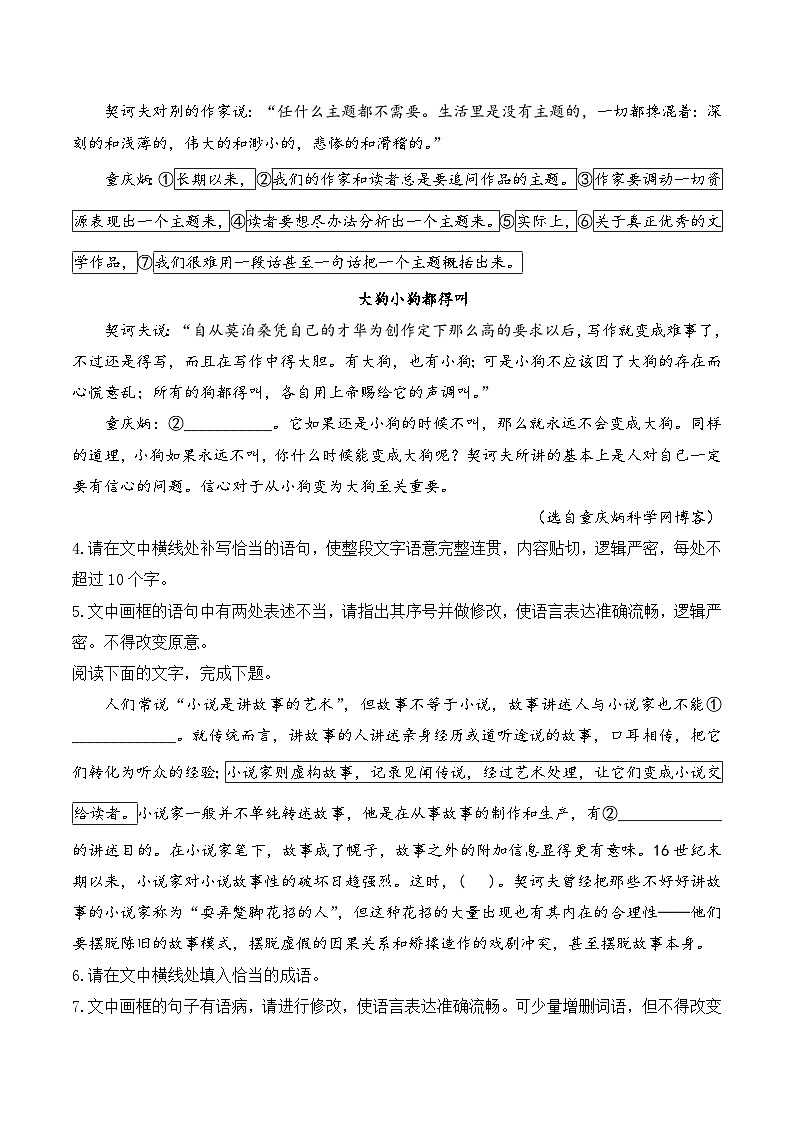 13.2 装在套子里的人——同步课时作业  高中语文人教统编版 必修 下册第2页
