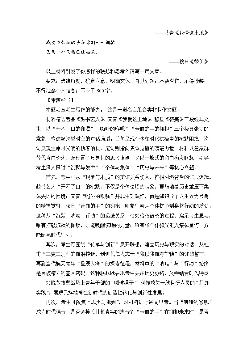 2026届高三语文二轮复习讲义：第一部分　考点精讲　专题六　写作(含解析）第2页