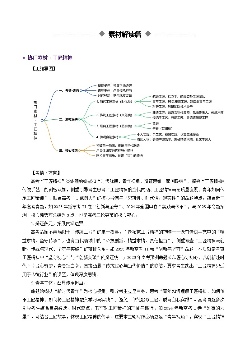 专题04 工匠精神（热门素材）（全国通用）2026年高考语文二轮复习议论文写作专题讲练第2页