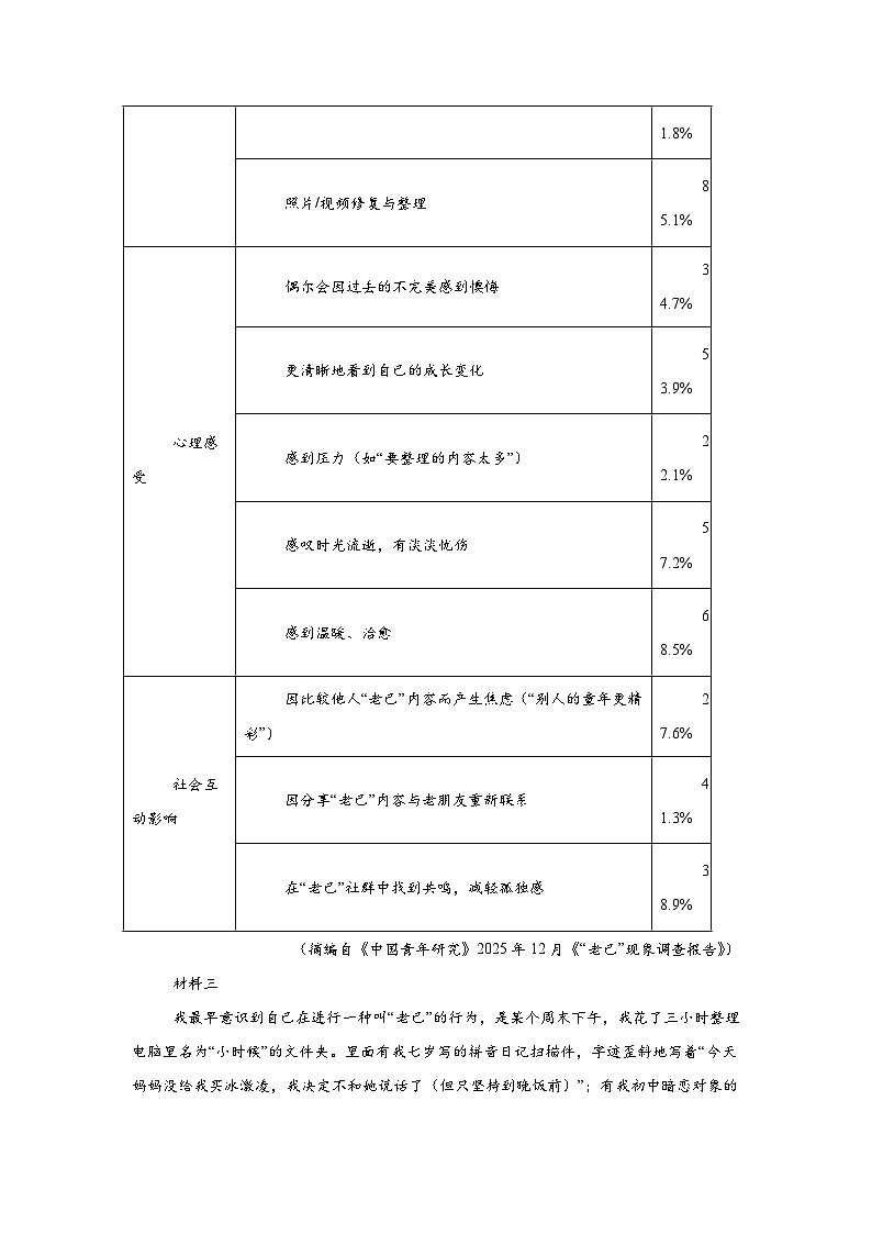 2025-2026学年四川德阳市高中高三下学期第二次诊断考试语文试题（无答案）第3页