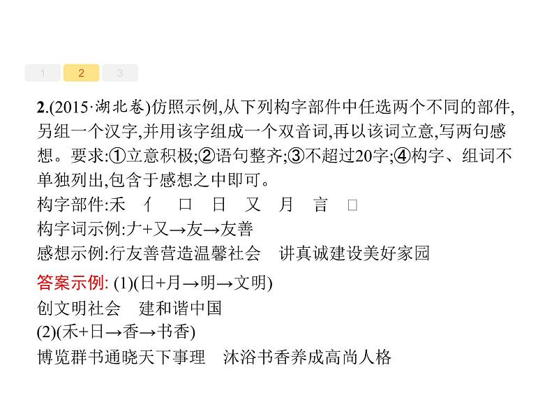 语文（课标版）高考冲刺二轮复习专题突破课件：专题八 第3讲 仿用句式05